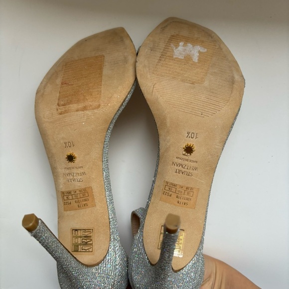 Stuart Weitzman Nudistcurve Ankle Strap Sandal  Sz 10.5 - Picture 6 of 7